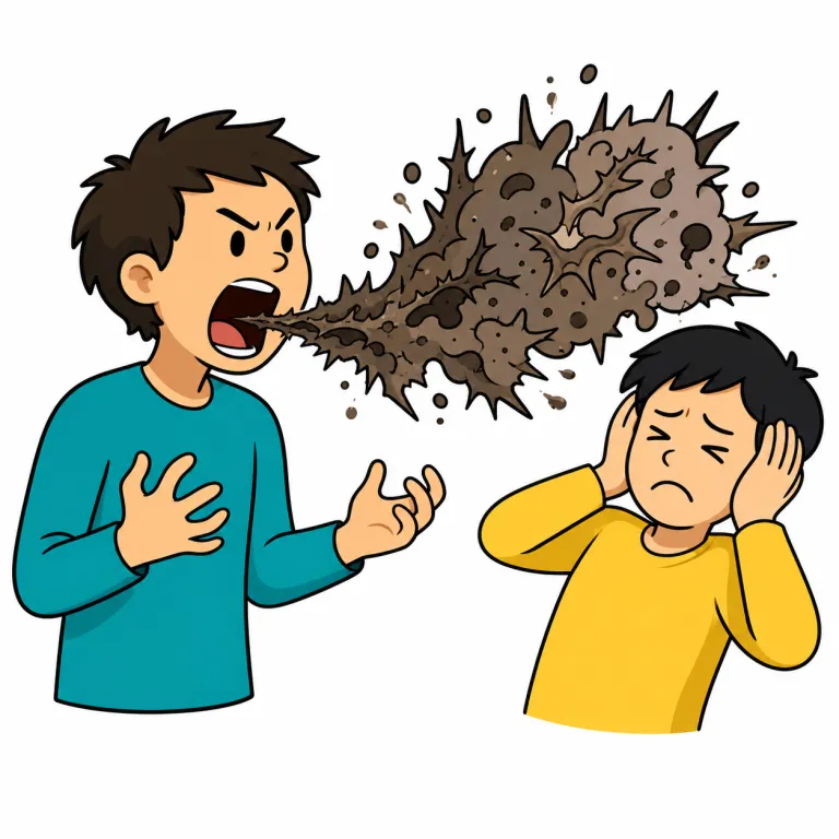 foul（下品な、口汚い・adjective）の覚え方イラスト