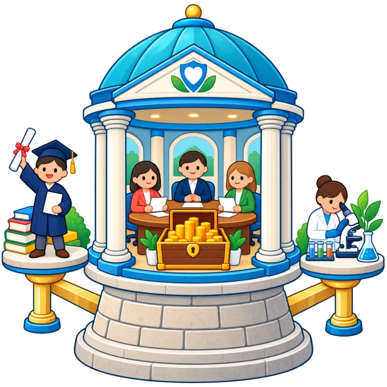 foundation（財団・noun）の覚え方イラスト