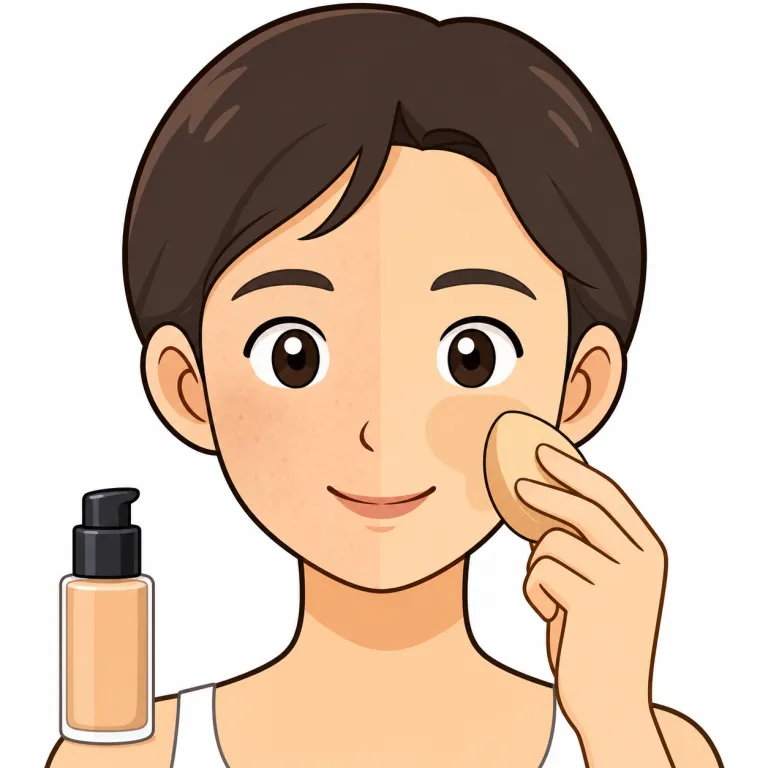 foundation（ファンデーション・noun）の覚え方イラスト