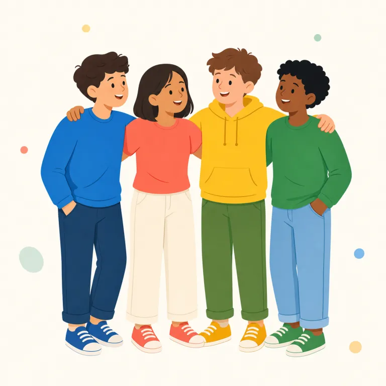 foursome（4人組・名詞）の覚え方イラスト — four が見えたらまず「4」