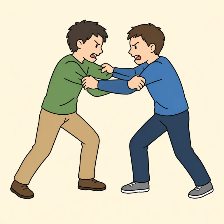 fracas（喧嘩・noun）の覚え方イラスト