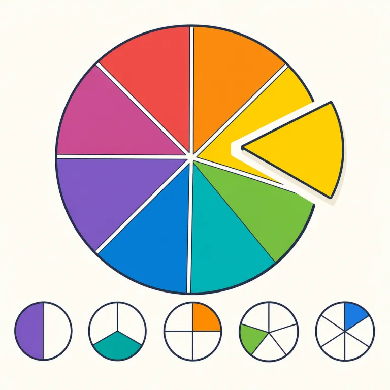 fractional（分数の・adjective）の覚え方イラスト