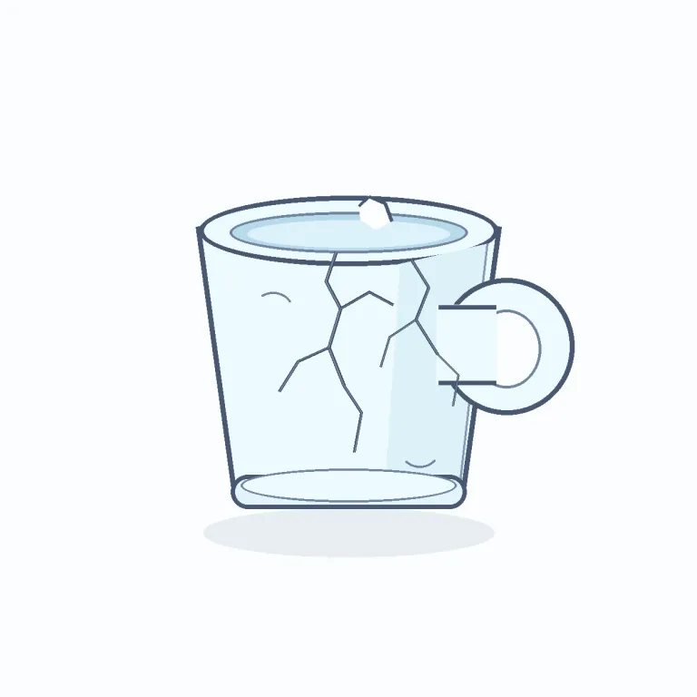 fragile（壊れやすい・形容詞）の覚え方イラスト — この fragile は、箱に貼られる FRAGILE の表示を思い出すと覚えやすい「壊れやすい」です
