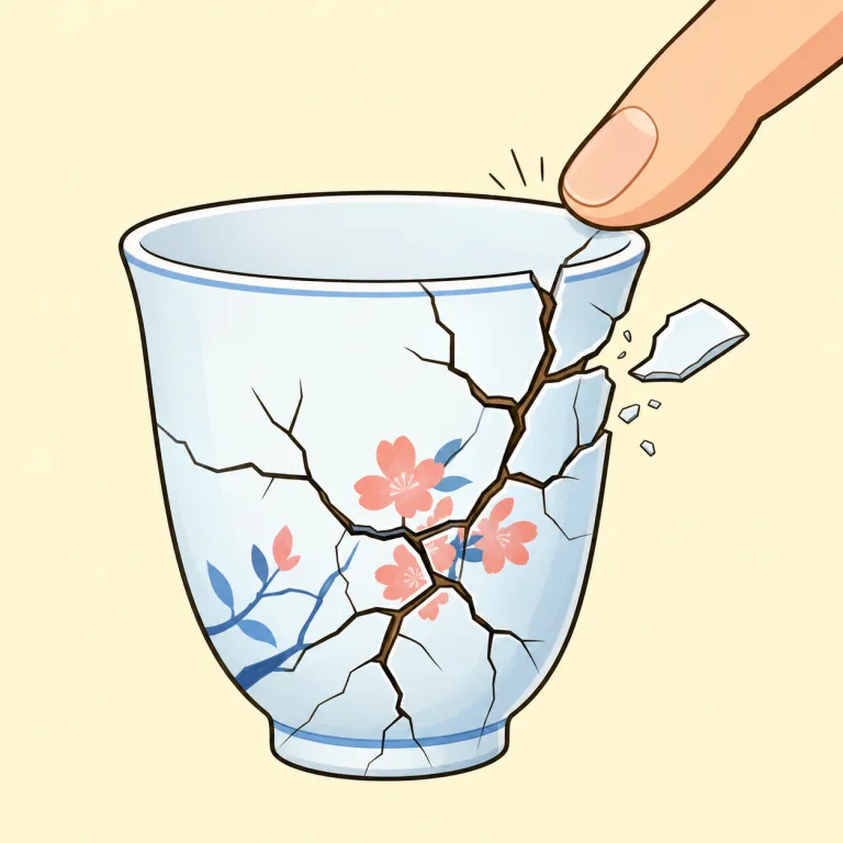 frail（もろい・adjective）の覚え方イラスト