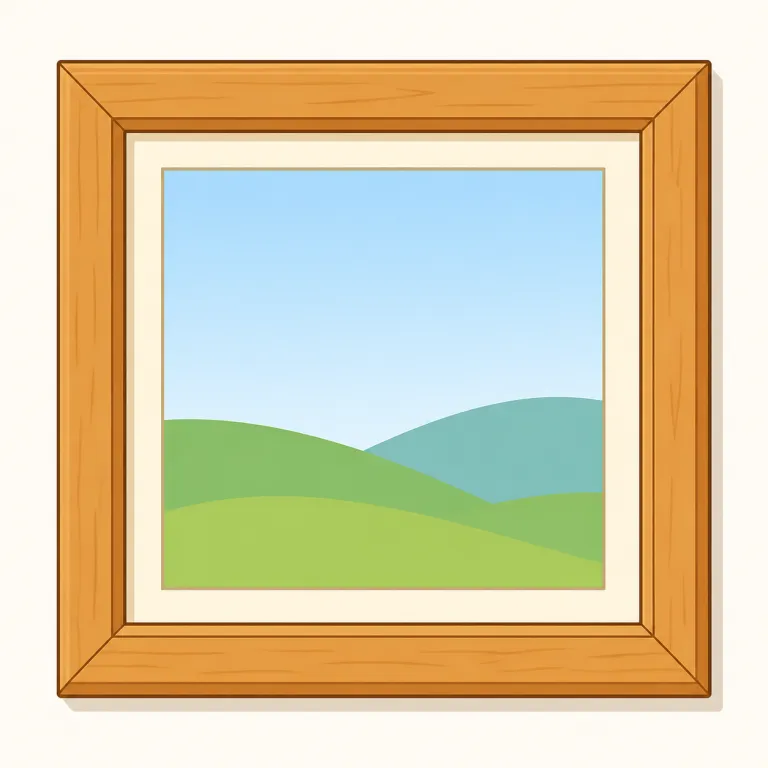frame（額縁、フレーム・noun）の覚え方イラスト