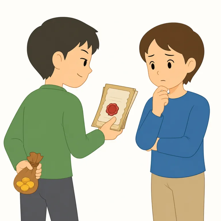 fraudulently（詐欺的に・副詞）の覚え方イラスト — fraud「詐欺」を中心に考えると覚えやすい語です