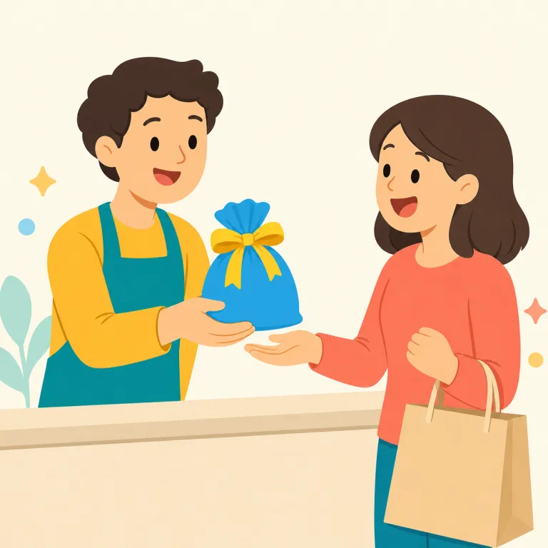 freebie（無料品・名詞）の覚え方イラスト — free「無料」に、親しみを感じさせる -bie が付いた口語と分解すれば、そのまま「ただでもらえる物」と覚えられます