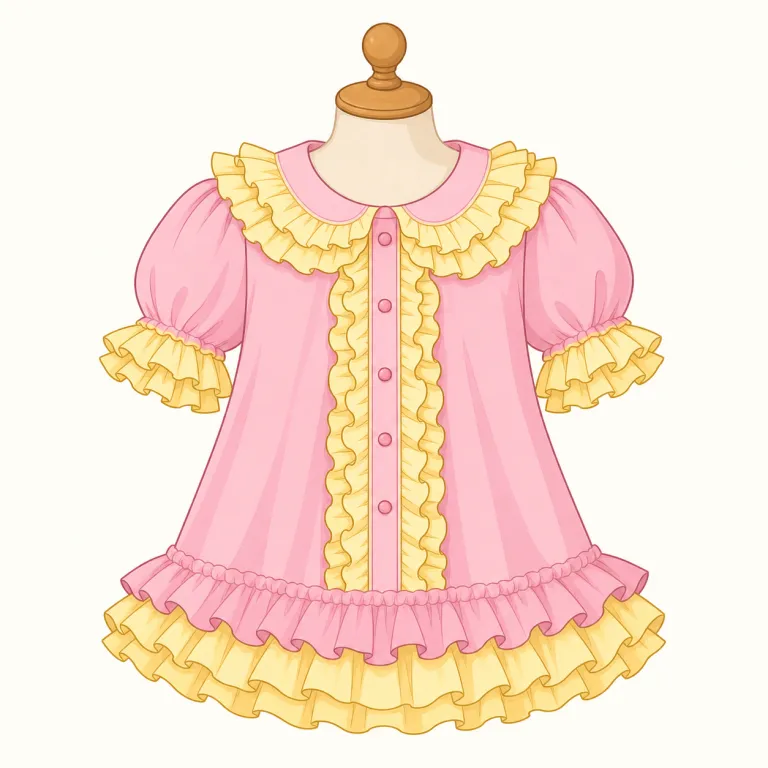 frilled（フリル付き・形容詞）の覚え方イラスト — frill を知っていれば最短で覚えられます