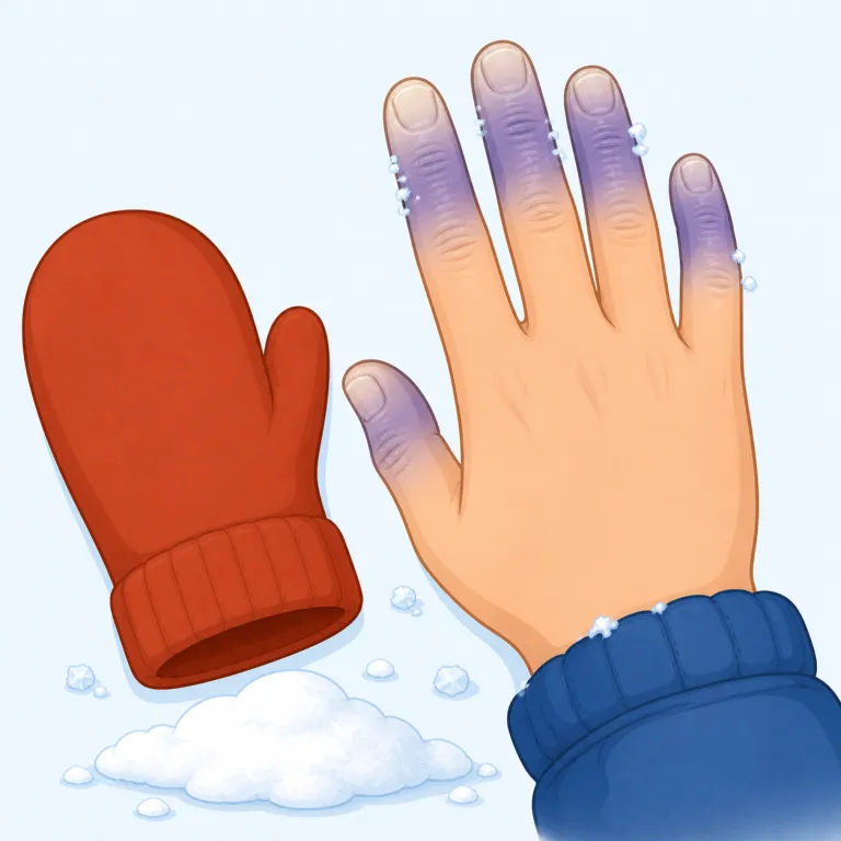 frostbite（凍傷・名詞）の覚え方イラスト — frost と bite をセットで見ると覚えやすい