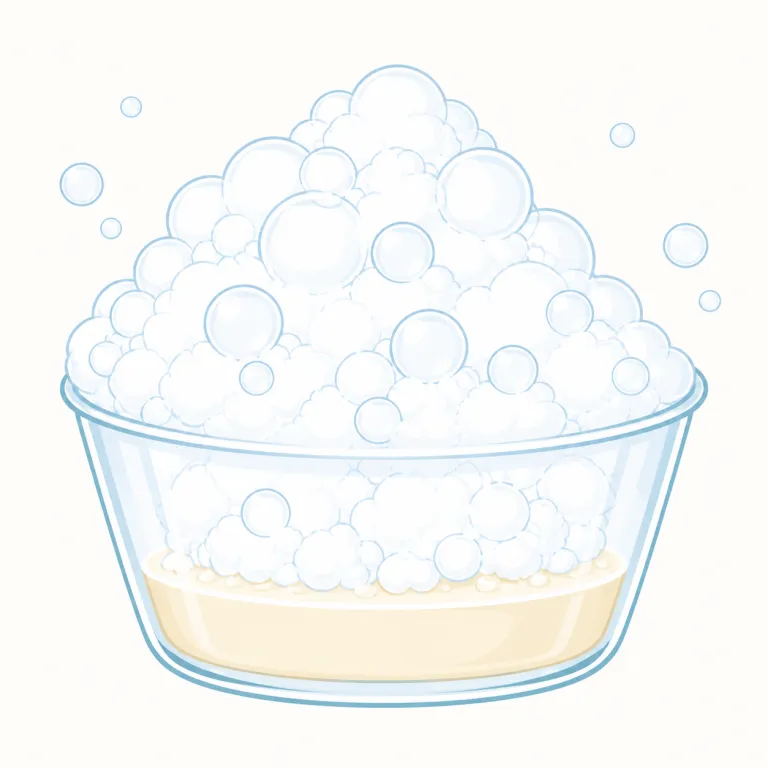 froth（泡、うわべだけの内容・名詞）の覚え方イラスト — まずは飲み物で覚えると定着しやすい