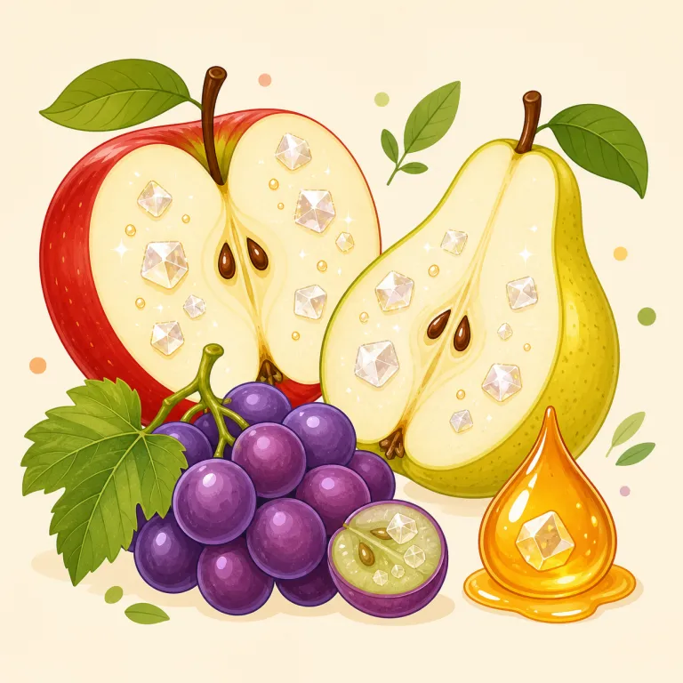 fructose（フルクトース・名詞）の覚え方イラスト — fruit を見たらまず連想したい糖