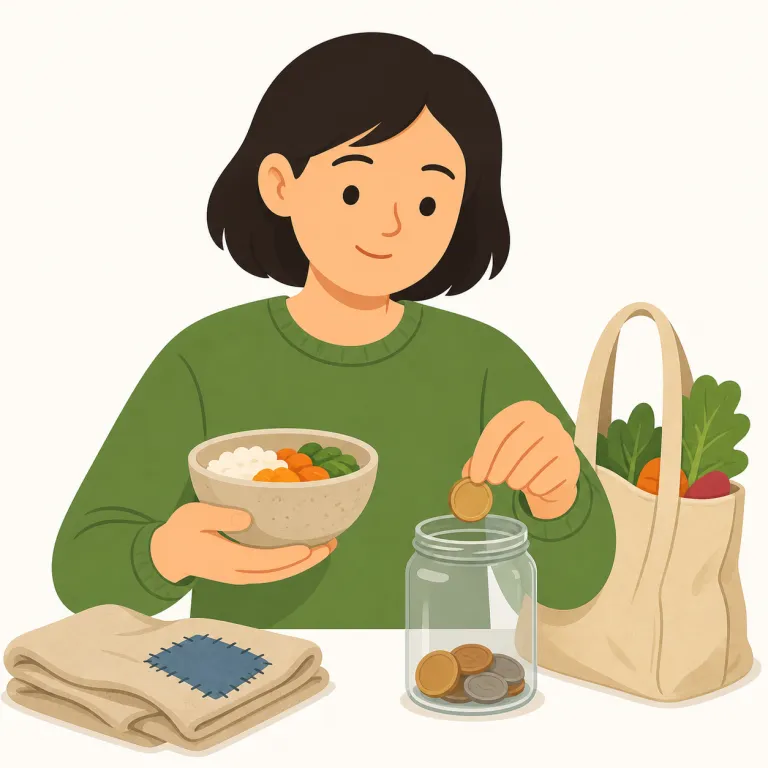 frugal（倹約な・形容詞）の覚え方イラスト — shish は shish kebab の形で覚えると自然です