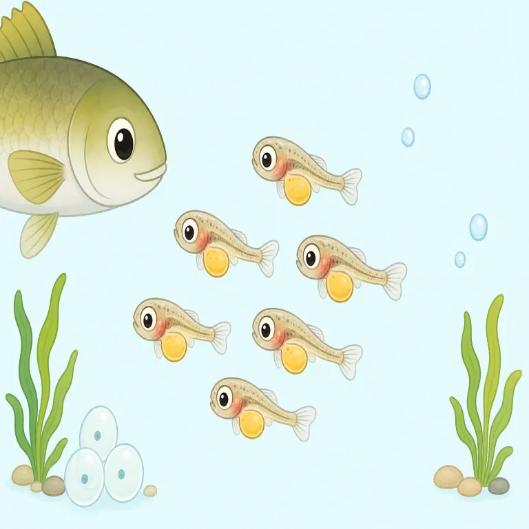 fry（稚魚・noun）の覚え方イラスト