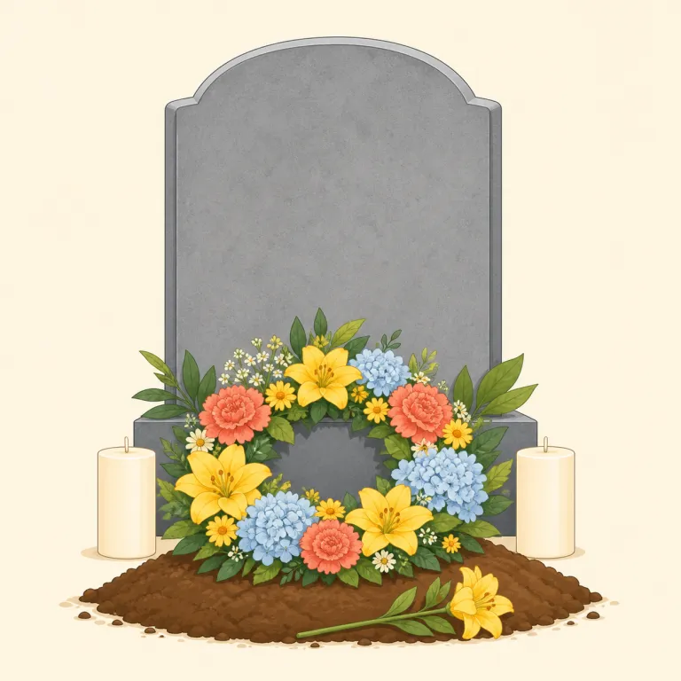 funerary（葬儀の、埋葬の・形容詞）の覚え方イラスト — funeral（葬式）を知っていれば、その周辺語として覚えると定着しやすい