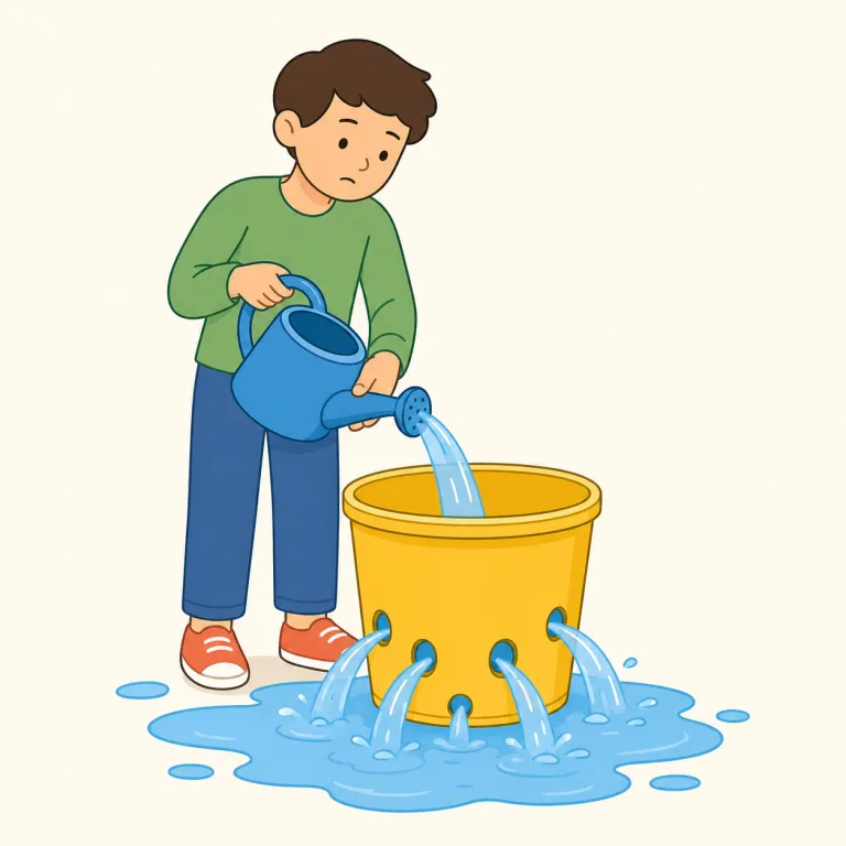 futility（無益・名詞）の覚え方イラスト — futility は形容詞 futile「効果のない、むなしい」に -ity が付いた名詞です