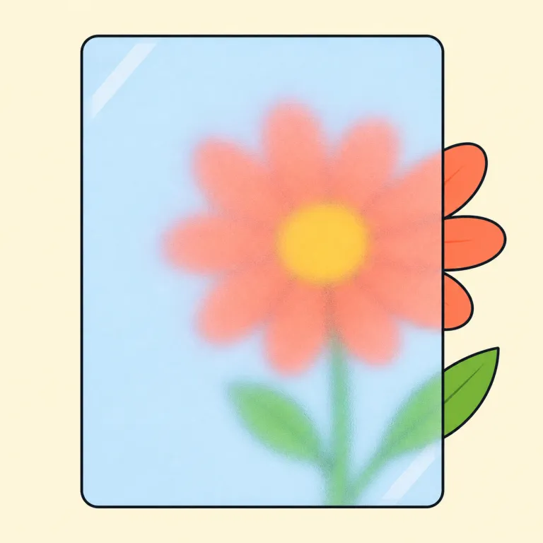fuzzy（ぼやけた・adjective）の覚え方イラスト