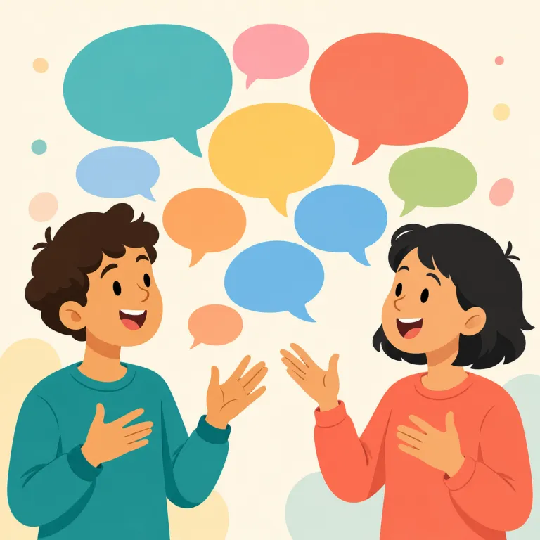gab（おしゃべり、無駄話・名詞）の覚え方イラスト — gab は talk よりくだけた語で、内容よりも「ぺちゃくちゃ続くおしゃべり」に焦点がある