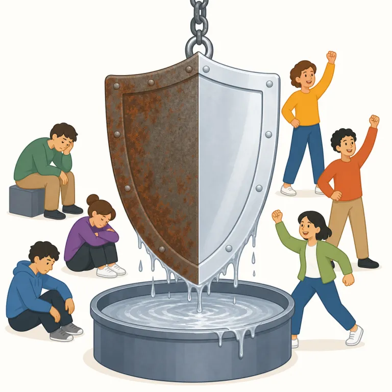 galvanize（亜鉛メッキする・奮い立たせる・動詞）の覚え方イラスト — 語尾の -ize は「〜化する・〜させる」で、modernize, energize と同じ型