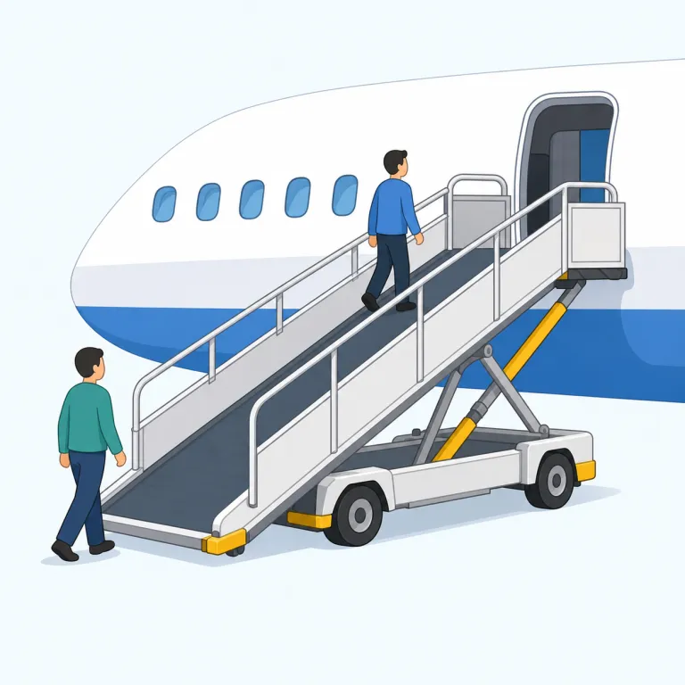 gangway（タラップ・noun）の覚え方イラスト