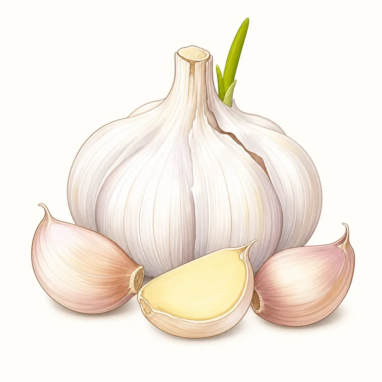 garlic（ニンニク・名詞）の覚え方イラスト