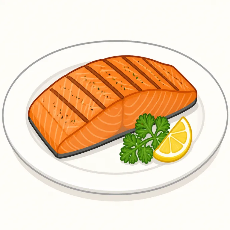 garnish（飾り付け・名詞）の覚え方イラスト — 名詞のgarnishは、料理の上やグラスの縁に置かれた「小さな見せ場」として覚える