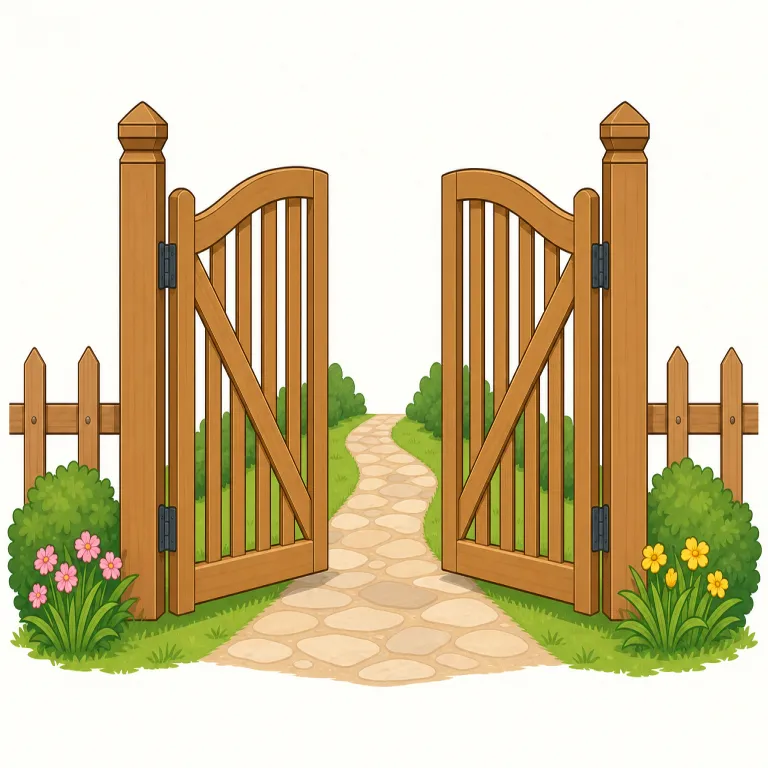 gate（門、出入口、搭乗口・名詞）の覚え方イラスト — gate は「人や車を通す境界の出入口」とまとめて覚えると広がりが見えます