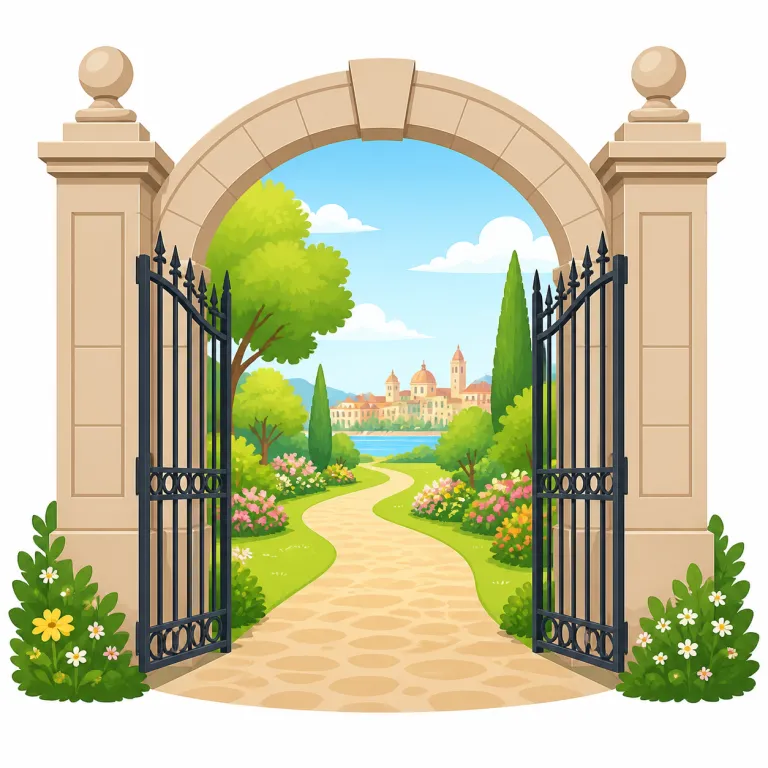 gateway（入り口、玄関口・名詞）の覚え方イラスト — `gateway to ...` の形で「...へ入る足がかり」と読むと用途が広がります