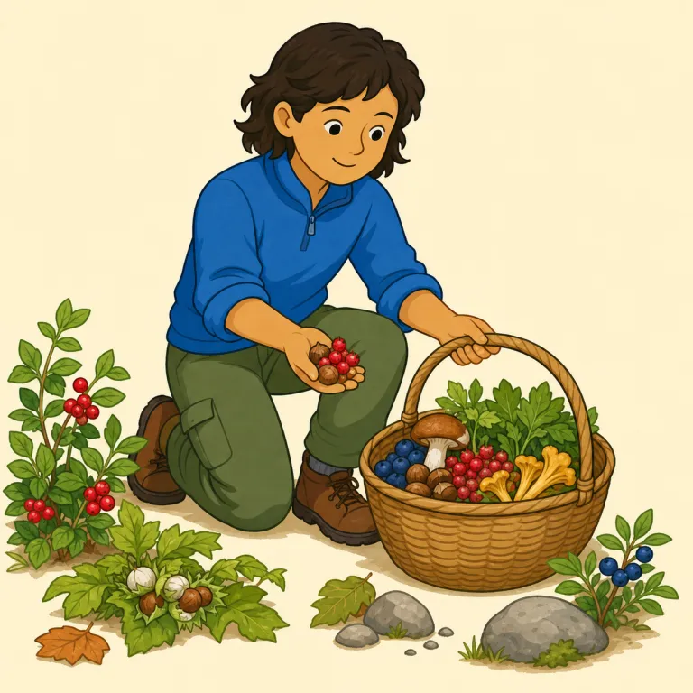 gatherer（収集者・名詞）の覚え方イラスト — gather は「散らばったものを一か所に集める」という動詞です