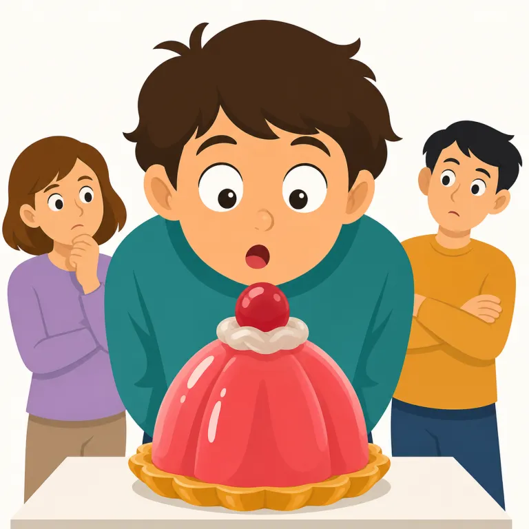gawking（じっと見つめる・動詞）の覚え方イラスト — gawk は「じろじろ見る」、gawking はその最中の姿