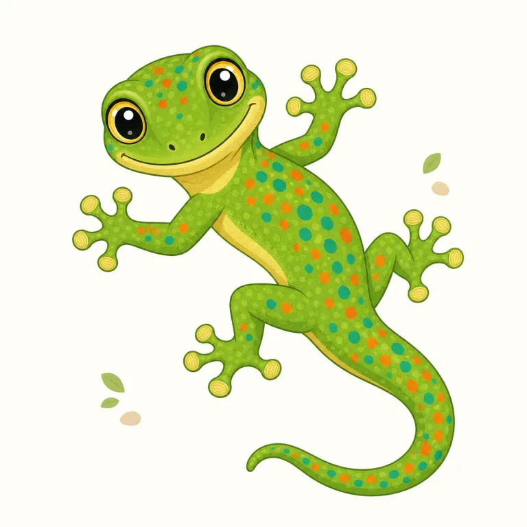 gecko（ヤモリ・名詞）の覚え方イラスト — まず lizard（トカゲ）を先に知って、その中の具体例として gecko を置くと覚えやすいです