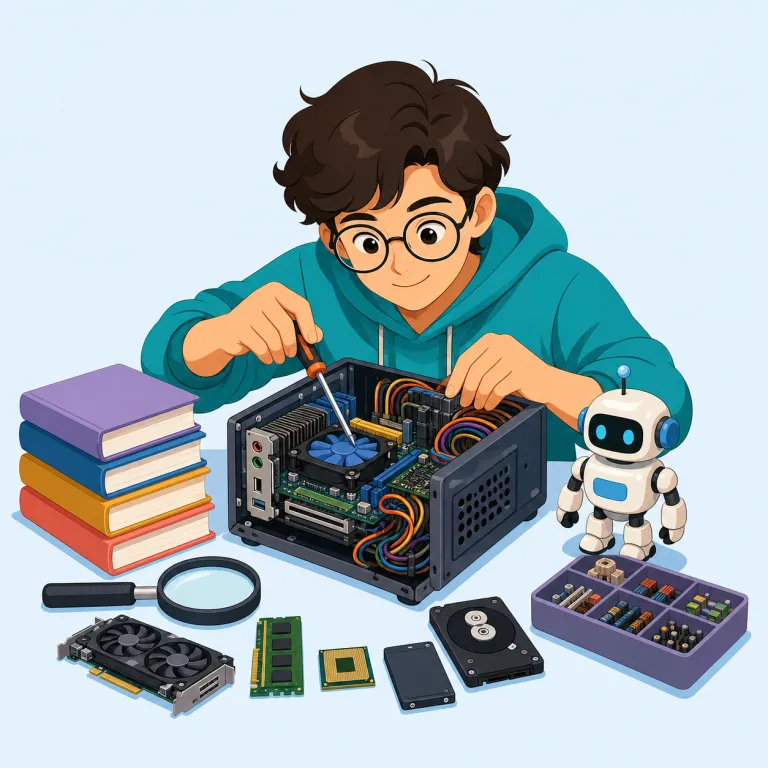 geek（オタク・名詞）の覚え方イラスト — もとは変わり者を指した語だが、現在は computer geek や science geek のように、特定分野に詳しく夢中な人を表すことが多い