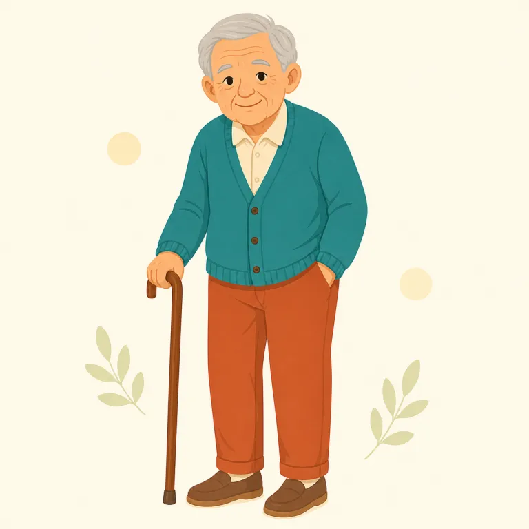 geezer（老人・名詞）の覚え方イラスト — geezer は「中立な elderly man」ではなく、会話で出る少しくだけた「おやじ・じいさん」寄りの語として覚えると残りやすいです