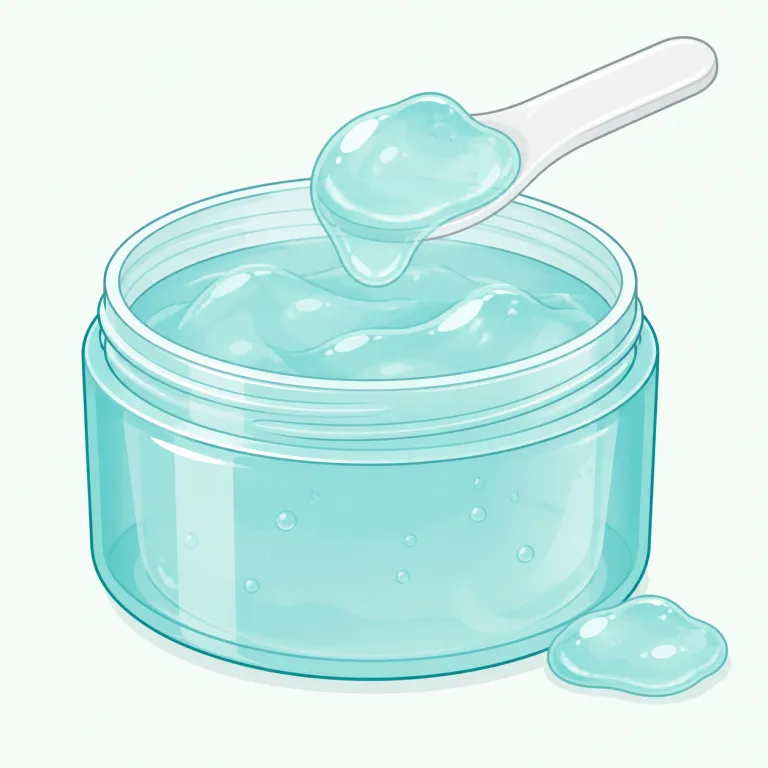 gel（ジェル・名詞）の覚え方イラスト — この gel は、化学用語の「ゲル」そのものを答えるのではなく、髪や肌に塗る半透明でねっとりした製品としての「ジェル」を指すと考えると覚えやすいです