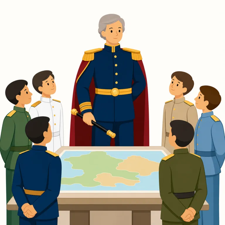 generalissimo（大元帥・名詞）の覚え方イラスト — このエントリでは generalissimo を「総司令官」という役割ではなく、「大元帥」という非常に高い軍事称号として覚えます