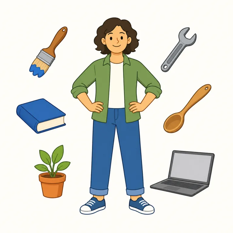 generalist（総合職、多方面に対応できる人材・名詞）の覚え方イラスト — この用法では generalist を、単なる「広く浅く知る人」ではなく、会社で幅広い部署や業務を経験する「総合職型の人材」として覚えます