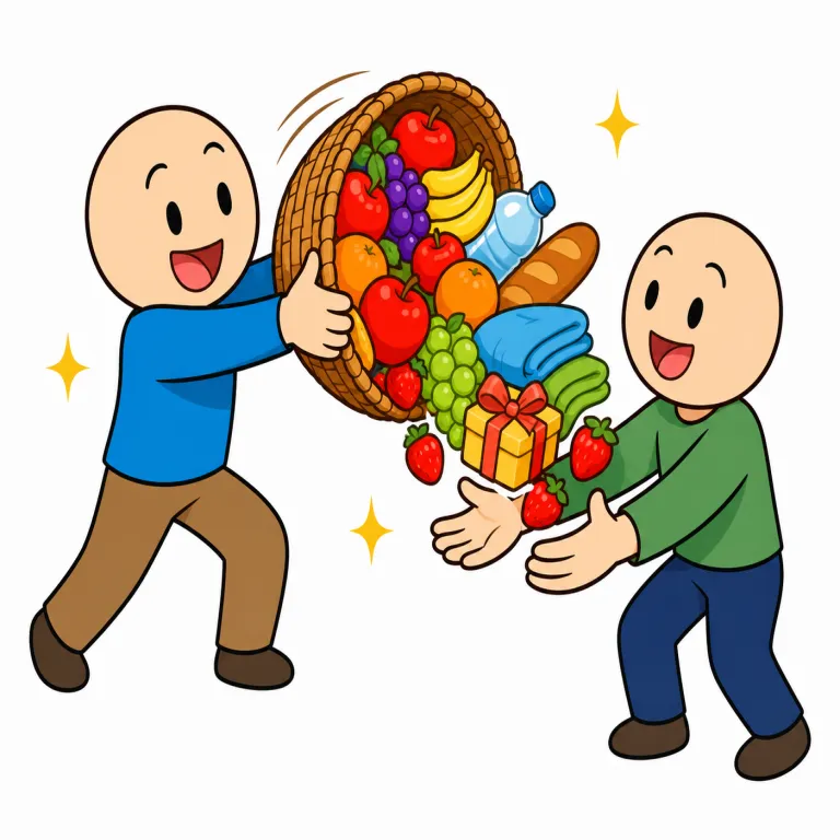 generosity（気前のよさ・noun）の覚え方イラスト