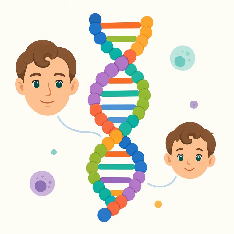 genetic（遺伝的・形容詞）の覚え方イラスト — gene を知っていればまずそこから取れます