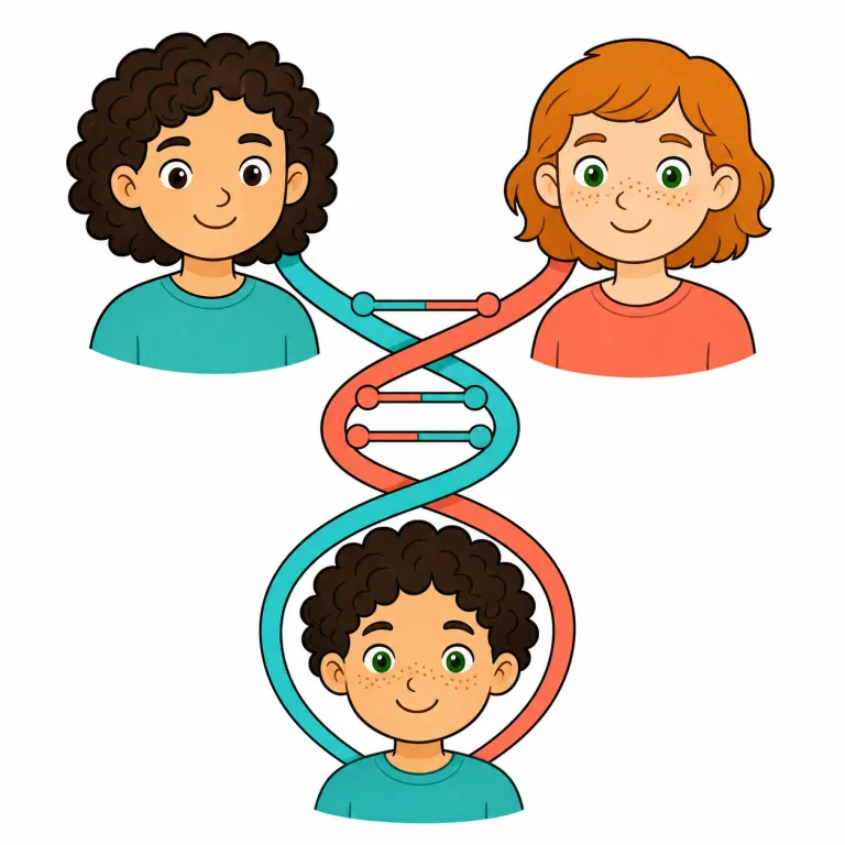 genetics（遺伝・noun）の覚え方イラスト