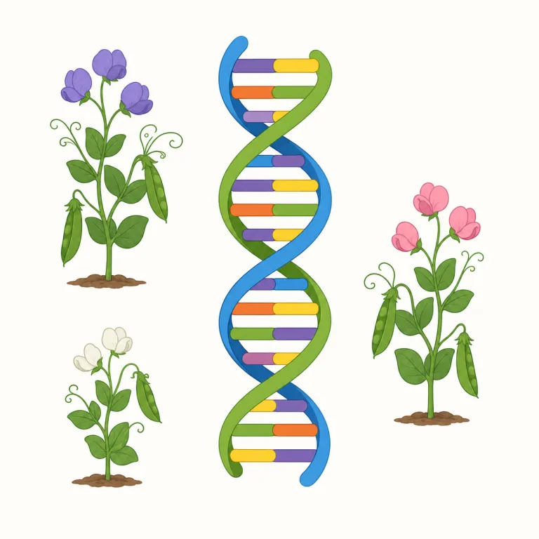 genotype（遺伝子型・名詞）の覚え方イラスト — gene を知っていれば geno- でまず『遺伝子』が見え、後半の -type はそのまま『型』