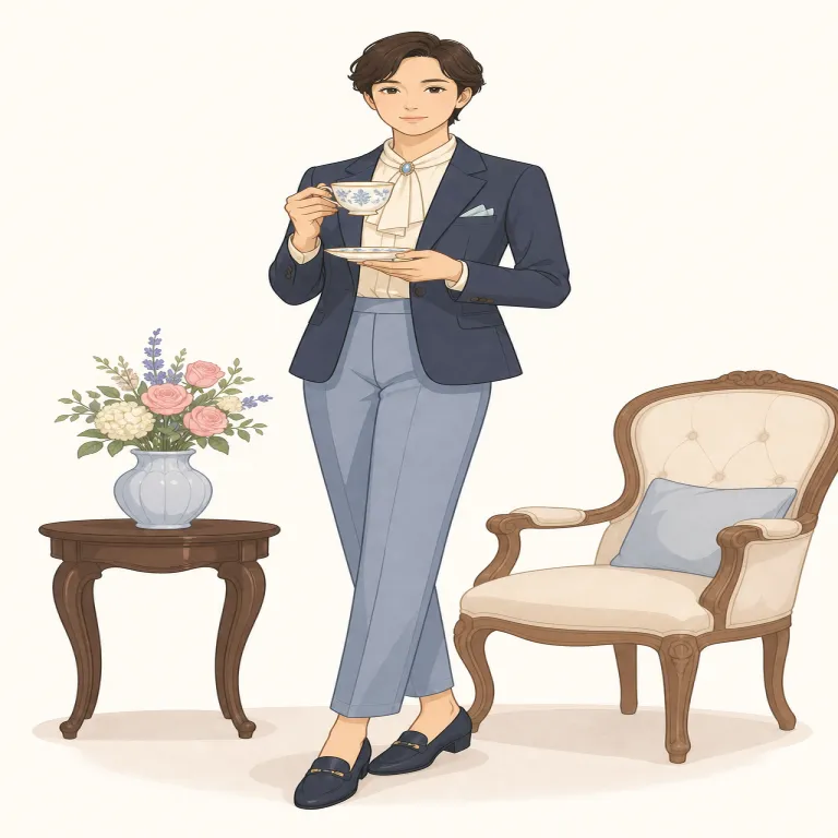 genteel（上品な・形容詞）の覚え方イラスト — gentle や gentleman を知っていると覚えやすい語