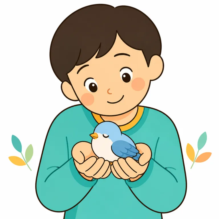 gentle（優しい・adjective）の覚え方イラスト