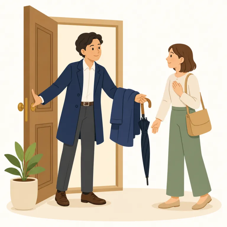 gentlemanly（紳士的な・形容詞）の覚え方イラスト — gentlemanly は gentleman「紳士」に -ly が付いた形で、まずは gentleman そのものを思い出せれば意味に届きます