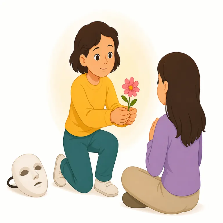 genuinely（本当に・副詞）の覚え方イラスト — このエントリの genuinely は「心から」という気持ちの誠実さではなく、形容詞や文全体を強めて「本当に、実際に」と言う用法として覚えます