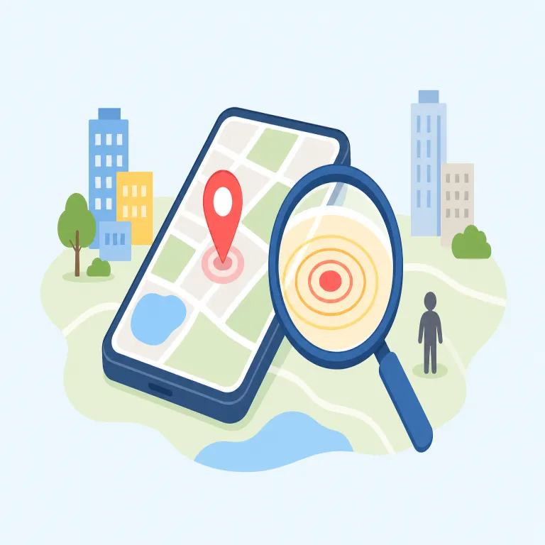 geolocation（地理位置情報・名詞）の覚え方イラスト — このエントリでは geolocation を「位置特定」という行為ではなく、その結果として扱われる「地理位置情報」として覚えます