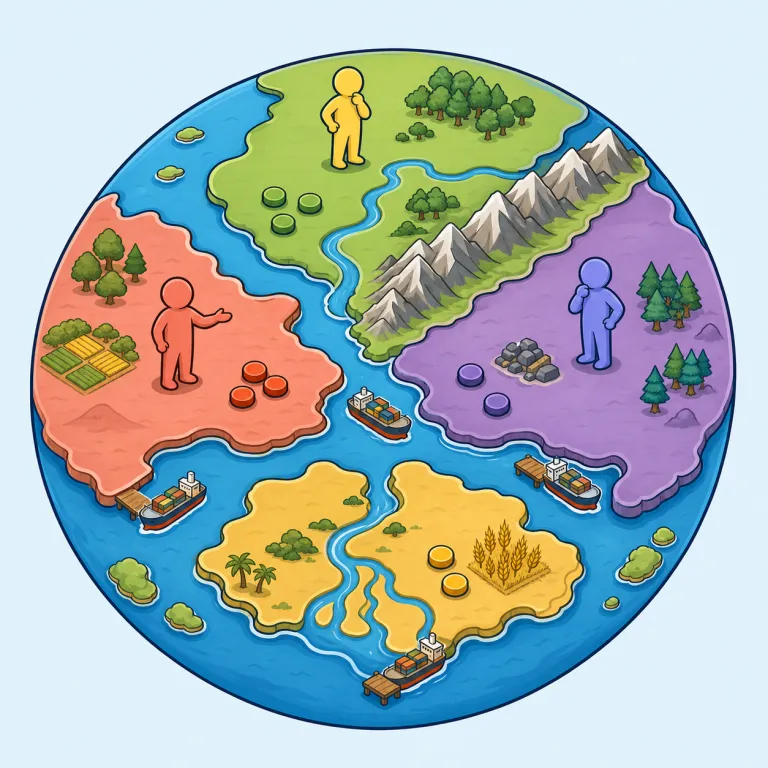 geopolitics（地政学・名詞）の覚え方イラスト — geo- は geography, geology の「地球・土地」、politics はそのまま「政治」