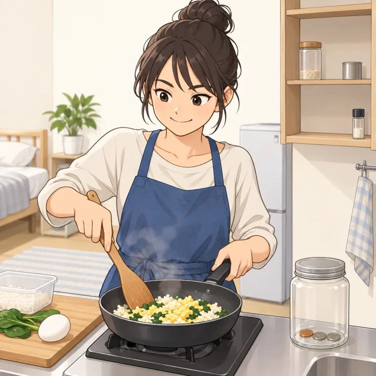 get along（やっていく・phrasal_verb）の覚え方イラスト
