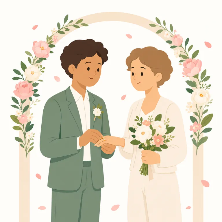 get married（結婚する・句動詞）の覚え方イラスト — ポイントは get の「〜の状態になる」