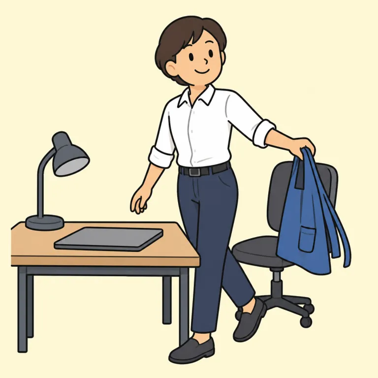 get off（仕事を終える・phrasal_verb）の覚え方イラスト
