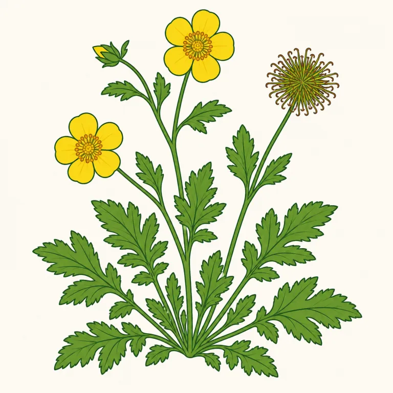 geum（ダイコンソウ属・noun）の覚え方イラスト