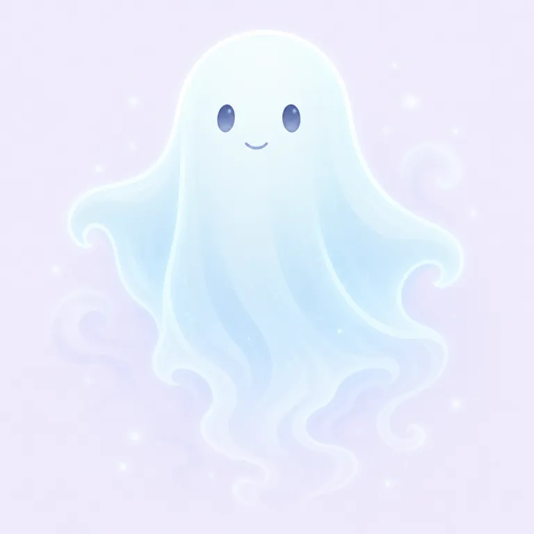 ghostly（幽霊のような・形容詞）の覚え方イラスト — ghost が分かれば核はそのままつかめます